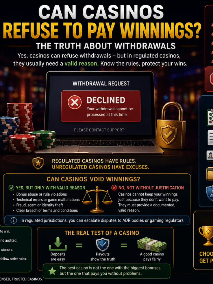 Can Casinos Refuse to Pay Winnings? What Players Need to Know