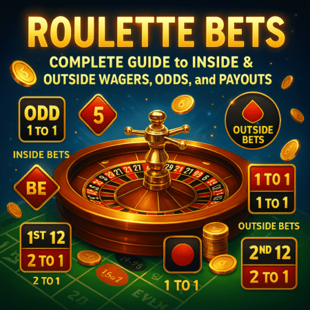 Roulette Bets – Complete Guide to Inside & Outside Wagers, Odds, and Payouts